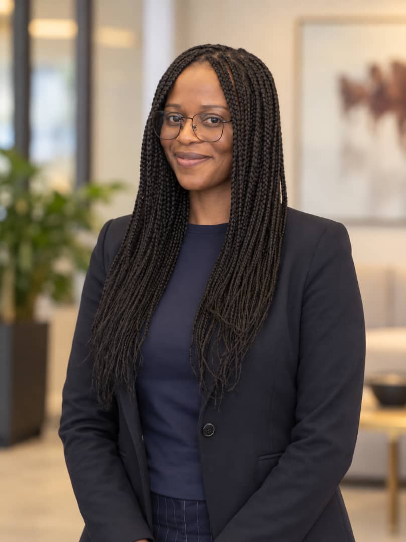 Portrait of Tricia Mukuna, founder and managing director of ASANTE Logistics SARL